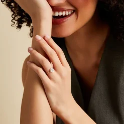 Bague Or Jaune Cristen Oxyde De Zirconium