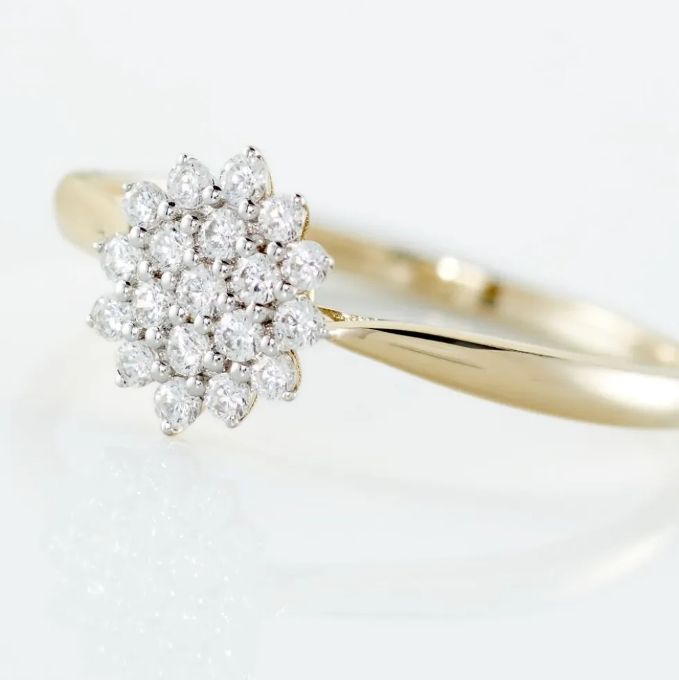 Bague Or Jaune Kailyn Oxyde De Zirconium