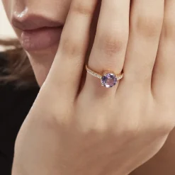 Bague Or Jaune Terese Améthyste