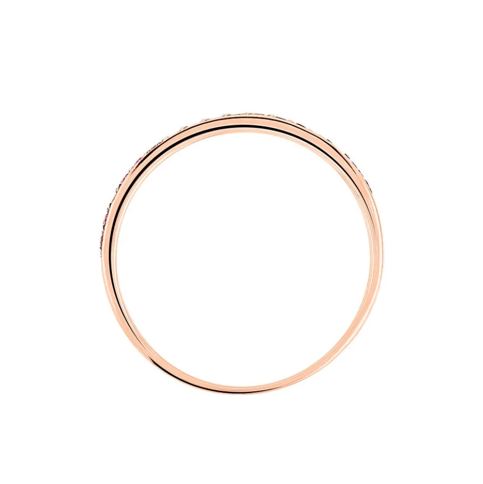 Bague Or Rose Auregane Saphir Diamant