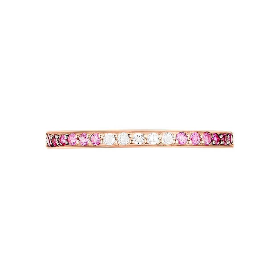 Bague Or Rose Auregane Saphir Diamant