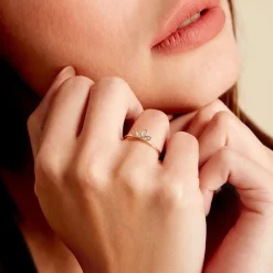 Bague Palmiritio Or Jaune Diamant