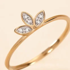 Bague Palmiritio Or Jaune Diamant