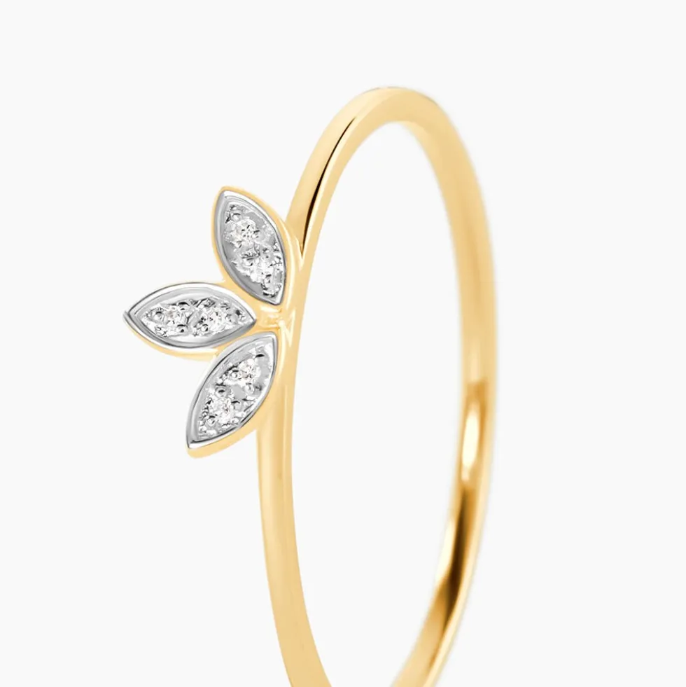 Bague Palmiritio Or Jaune Diamant