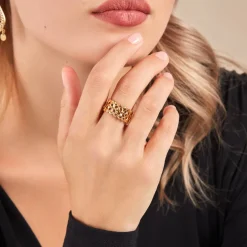 Bague Pasadena Acier Jaune