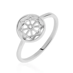 Bague Peinda Argent Blanc Oxyde De Zirconium