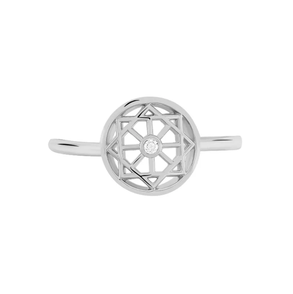 Bague Peinda Argent Blanc Oxyde De Zirconium