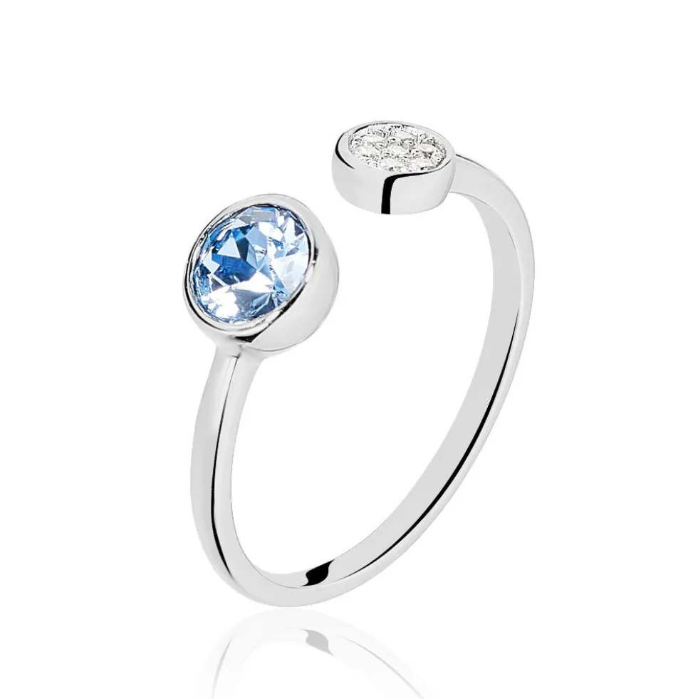 Bague Perline Argent Blanc Oxyde De Zirconium