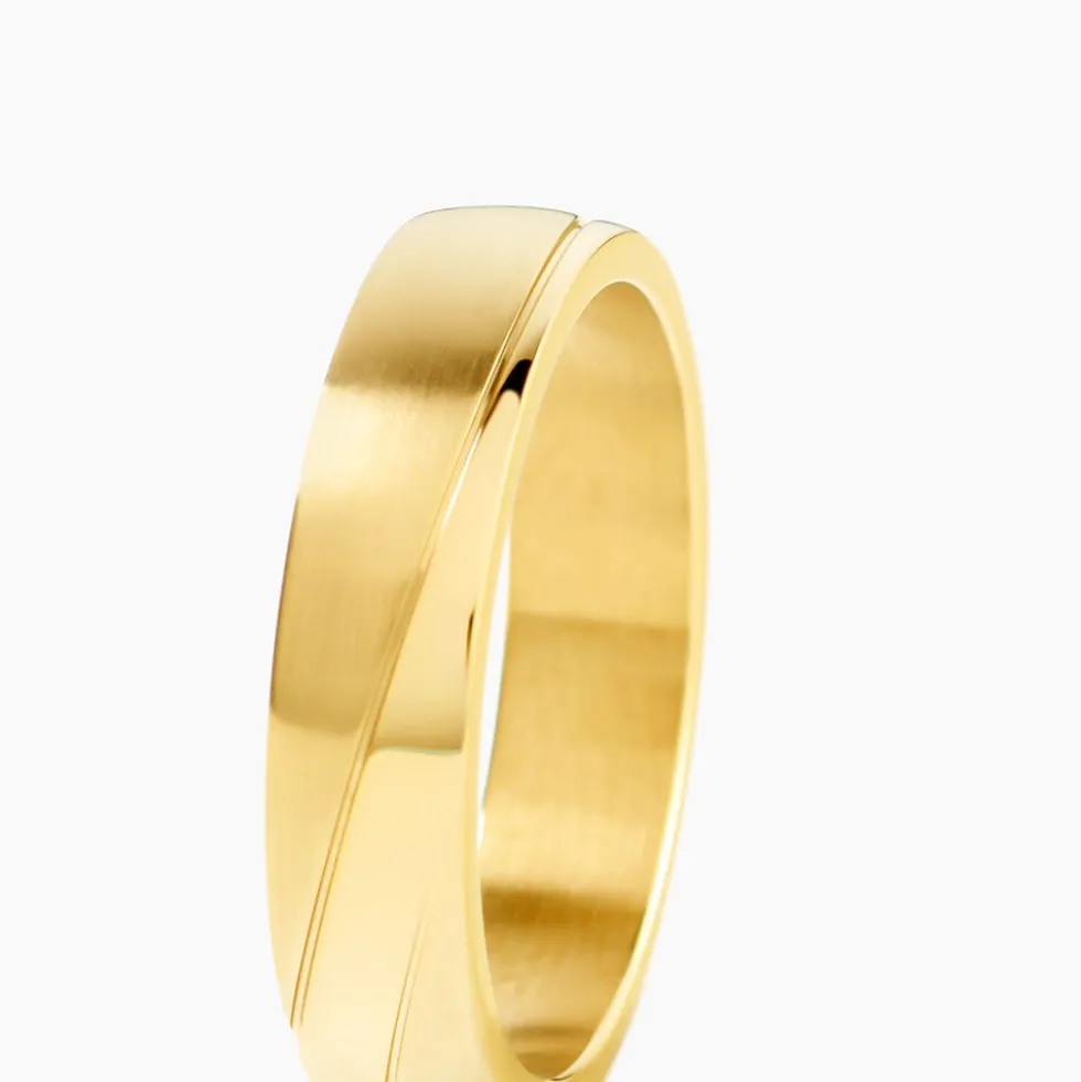 Bague Phebus Him Acier Dore