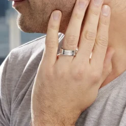 Bague Phebus Him Classique Acier Blanc