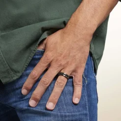 Bague Phebus Him Cosme Acier Noir