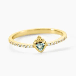 Bague Poem Argent Jaune Topaze Oxyde De Zirconium