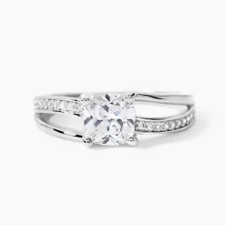 Bague Priscillienne Argent Blanc Oxyde De Zirconium
