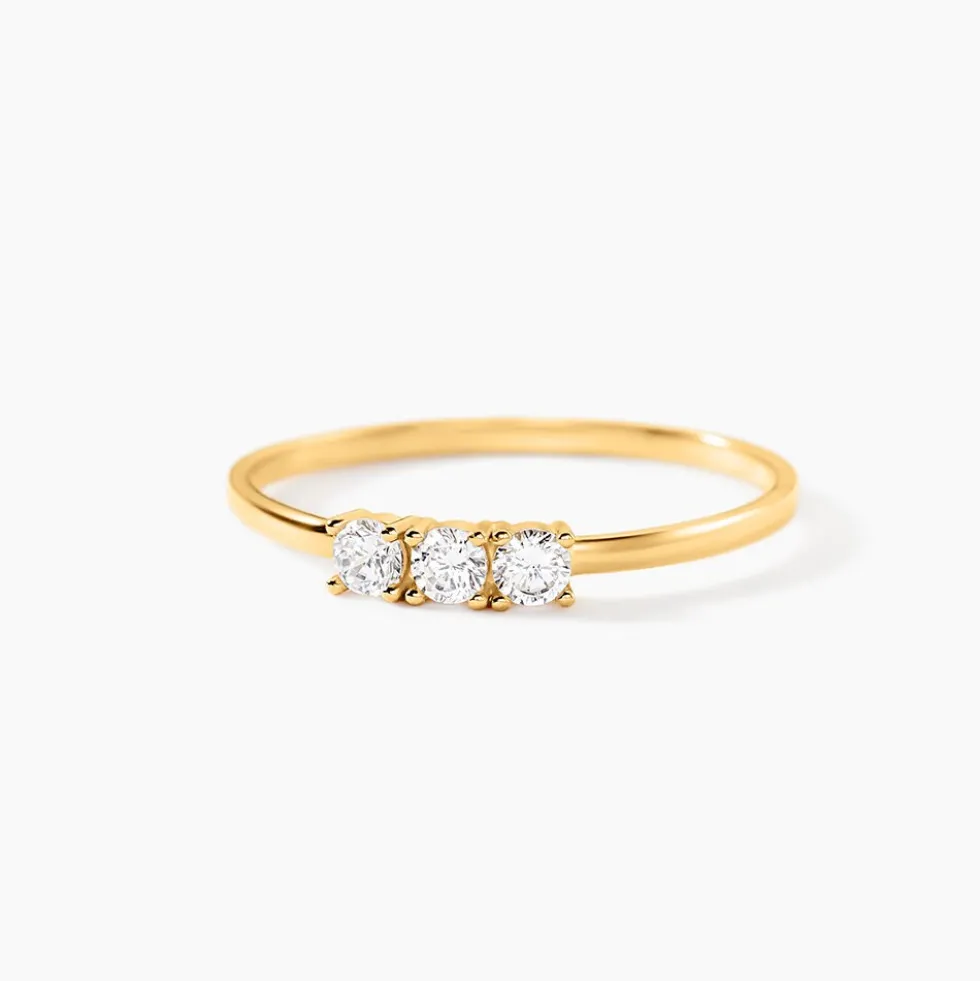Bague Pryderi Or Jaune Oxyde De Zirconium