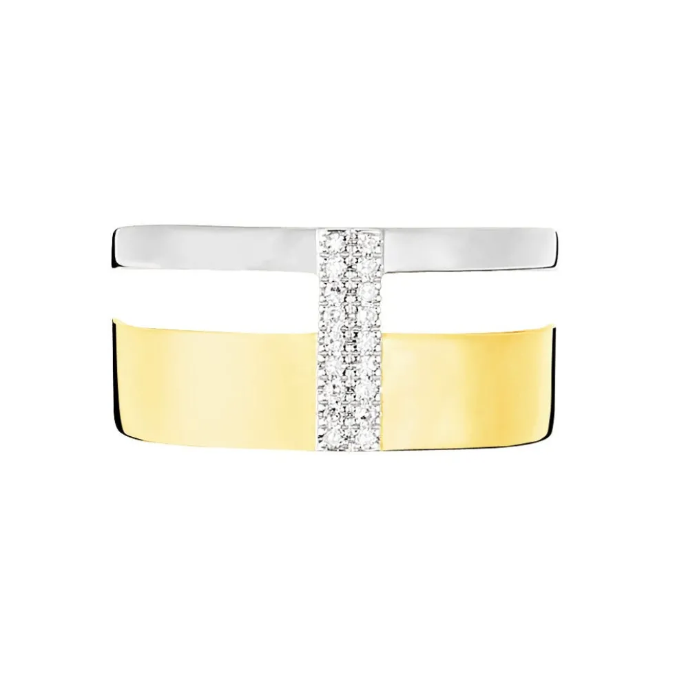 Bague Rainbow Or Bicolore Diamant