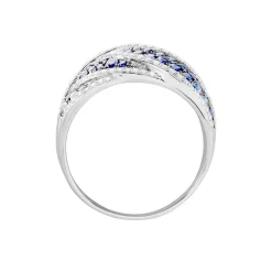 Bague Rebekka Or Blanc Saphir Et Diamant