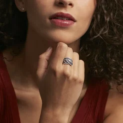 Bague Rebekka Or Blanc Saphir Et Diamant