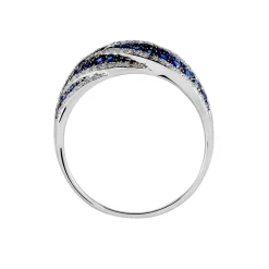 Bague Rebekka Or Blanc Saphir Et Diamant