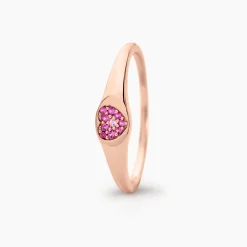 Bague Reflets Romantiques Argent Rose Oxyde De Zirconium