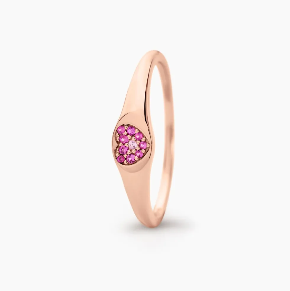 Bague Reflets Romantiques Argent Rose Oxyde De Zirconium