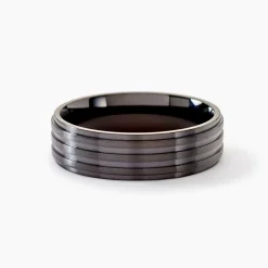 Bague Rico Acier Noir