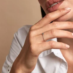 Bague Rio Argent Blanc Oxyde De Zirconium