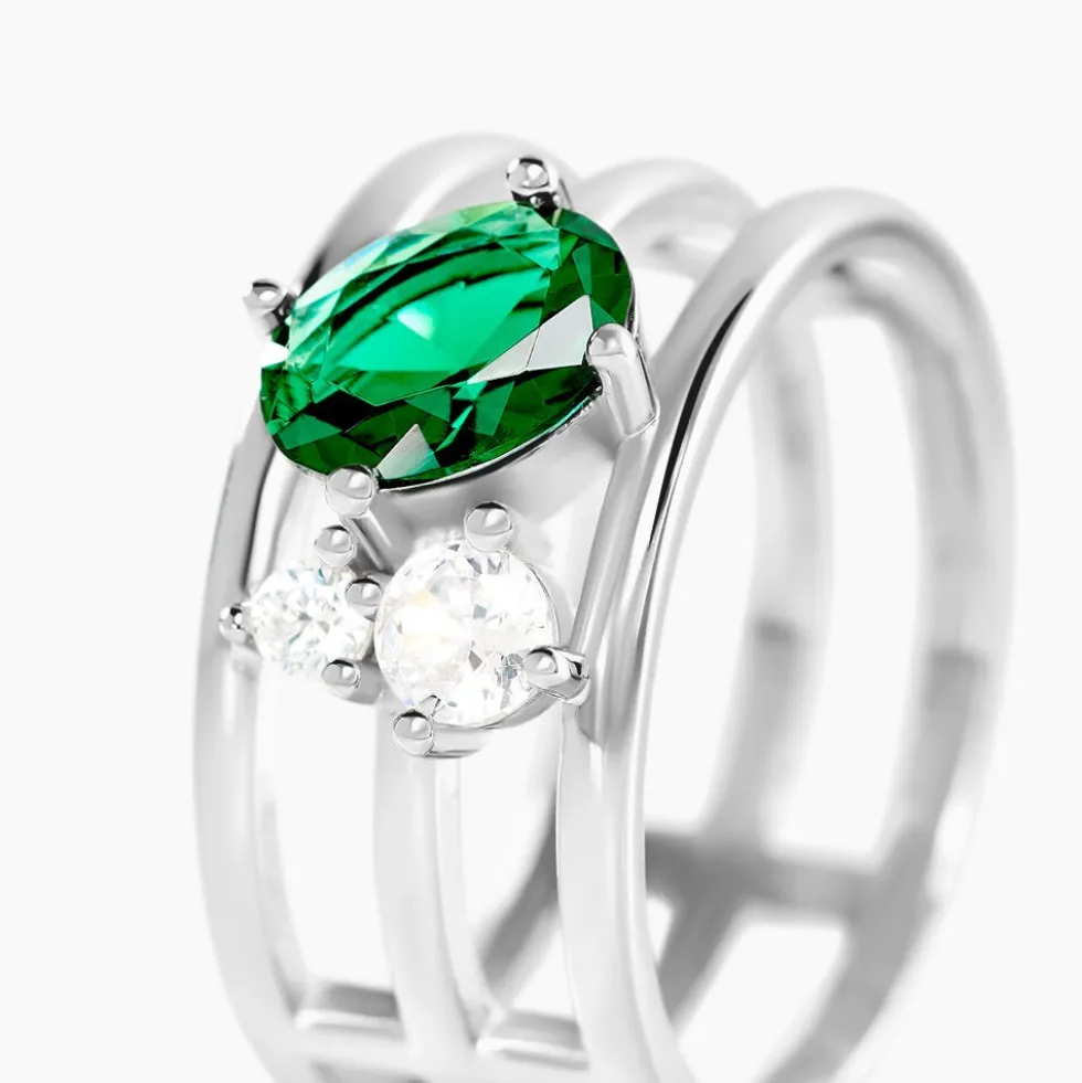 Bague Romea Argent Blanc Oxyde De Zirconium