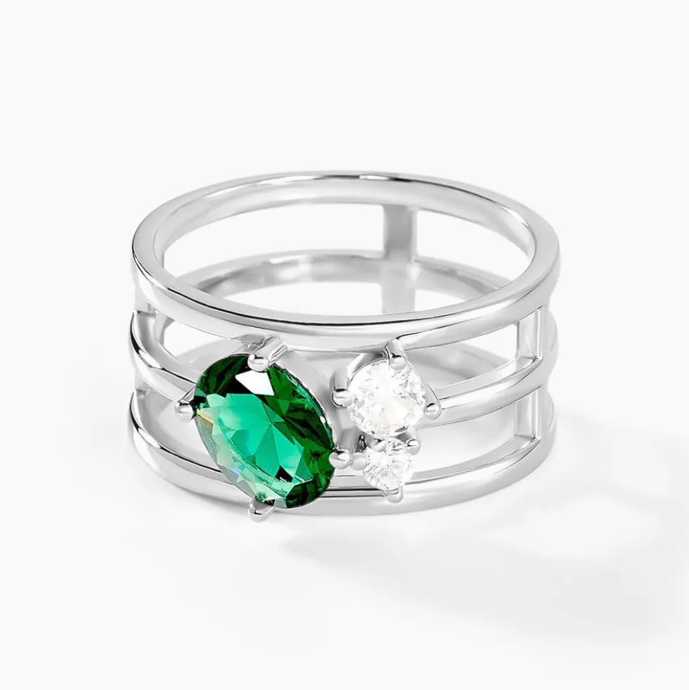 Bague Romea Argent Blanc Oxyde De Zirconium