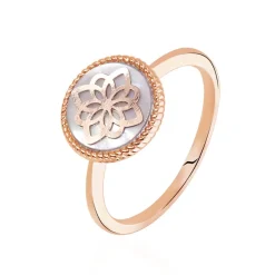 Bague Rosae Argent Rose Nacre