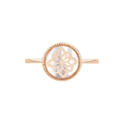 Bague Rosae Argent Rose Nacre