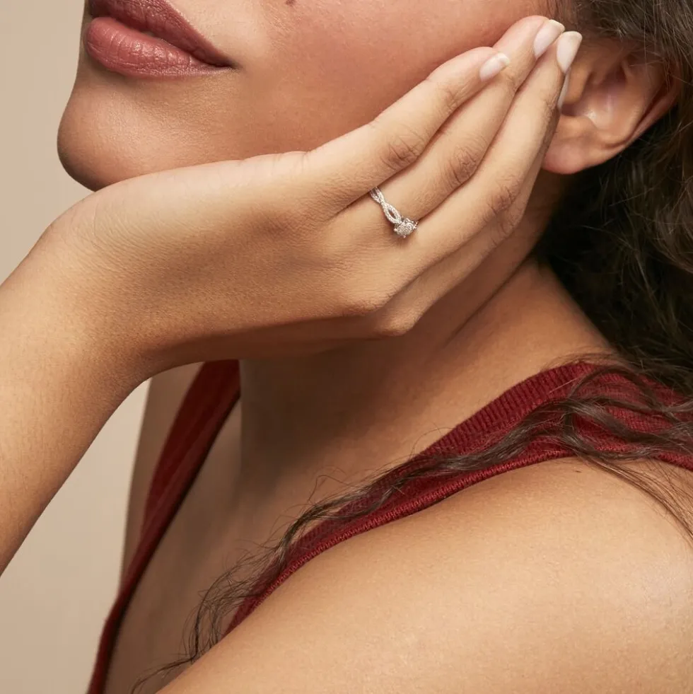 Bague Roseline Or Blanc Diamant