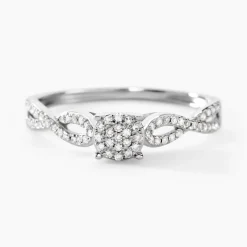 Bague Roseline Or Blanc Diamant