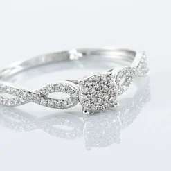 Bague Roseline Or Blanc Diamant