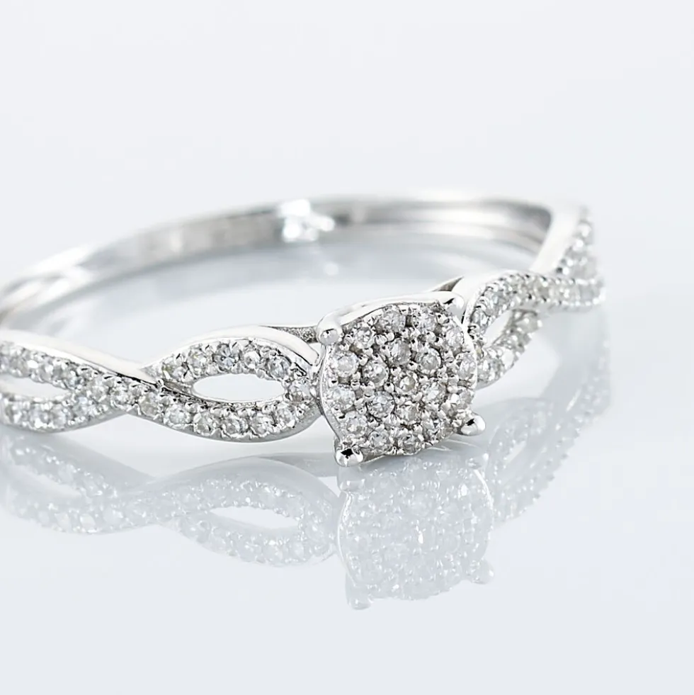 Bague Roseline Or Blanc Diamant