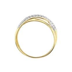 Bague Roslyn Or Jaune Diamant Blanc