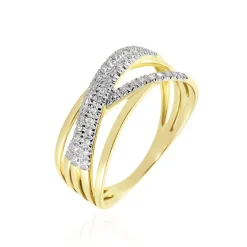 Bague Roslyn Or Jaune Diamant Blanc