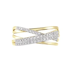 Bague Roslyn Or Jaune Diamant Blanc