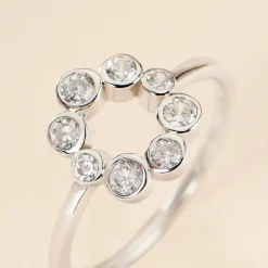 Bague Ryo Argent Blanc Oxyde De Zirconium