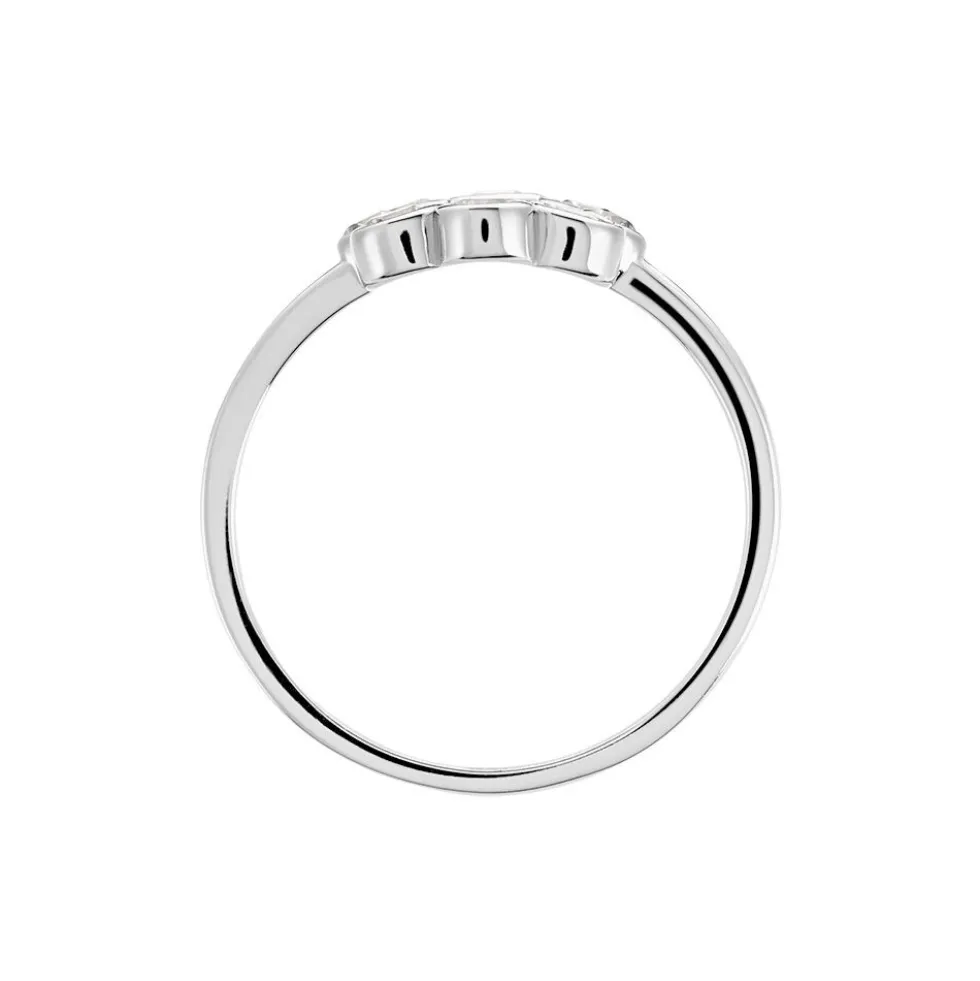 Bague Ryo Argent Blanc Oxyde De Zirconium