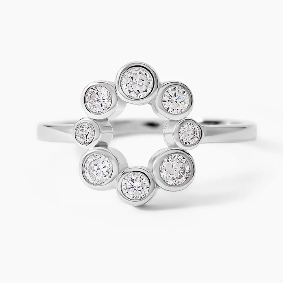 Bague Ryo Argent Blanc Oxyde De Zirconium