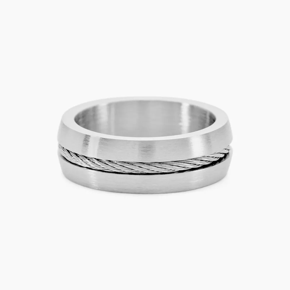Bague Sam Acier Blanc