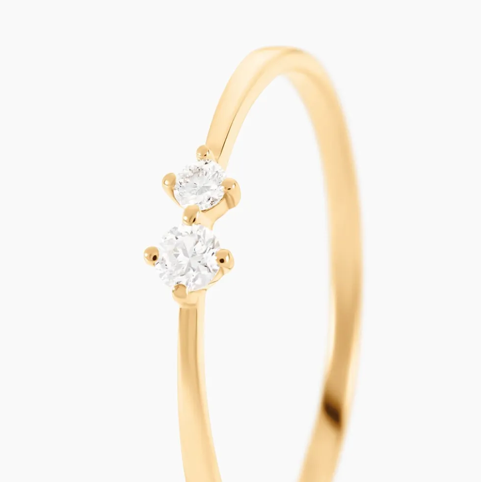 Bague Serenya Or Jaune Diamant Synthétique