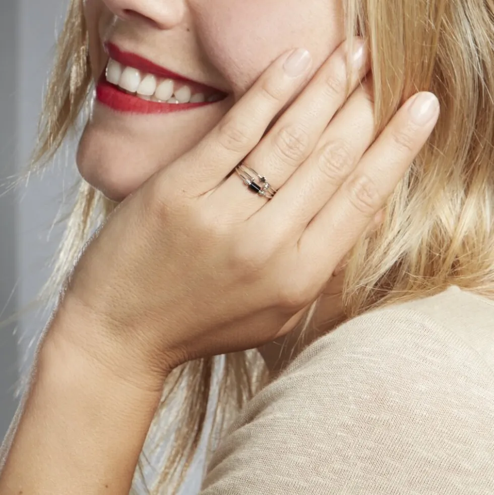 Bague Soaad Argent Blanc Oxyde De Zirconium