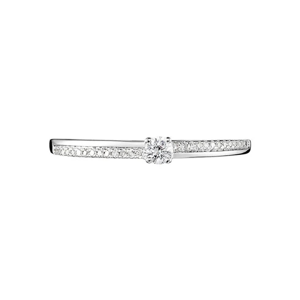 Bague Solitaire Alexandra Or Blanc Diamant