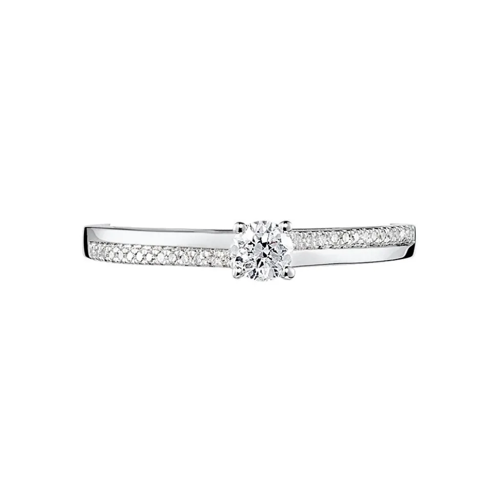 Bague Solitaire Alexandra Or Blanc Diamant