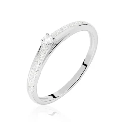 Bague Solitaire Alexandra Or Blanc Diamant