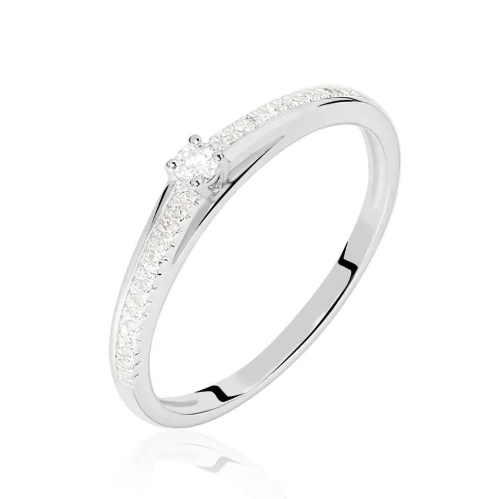 Bague Solitaire Alexandra Or Blanc Diamant