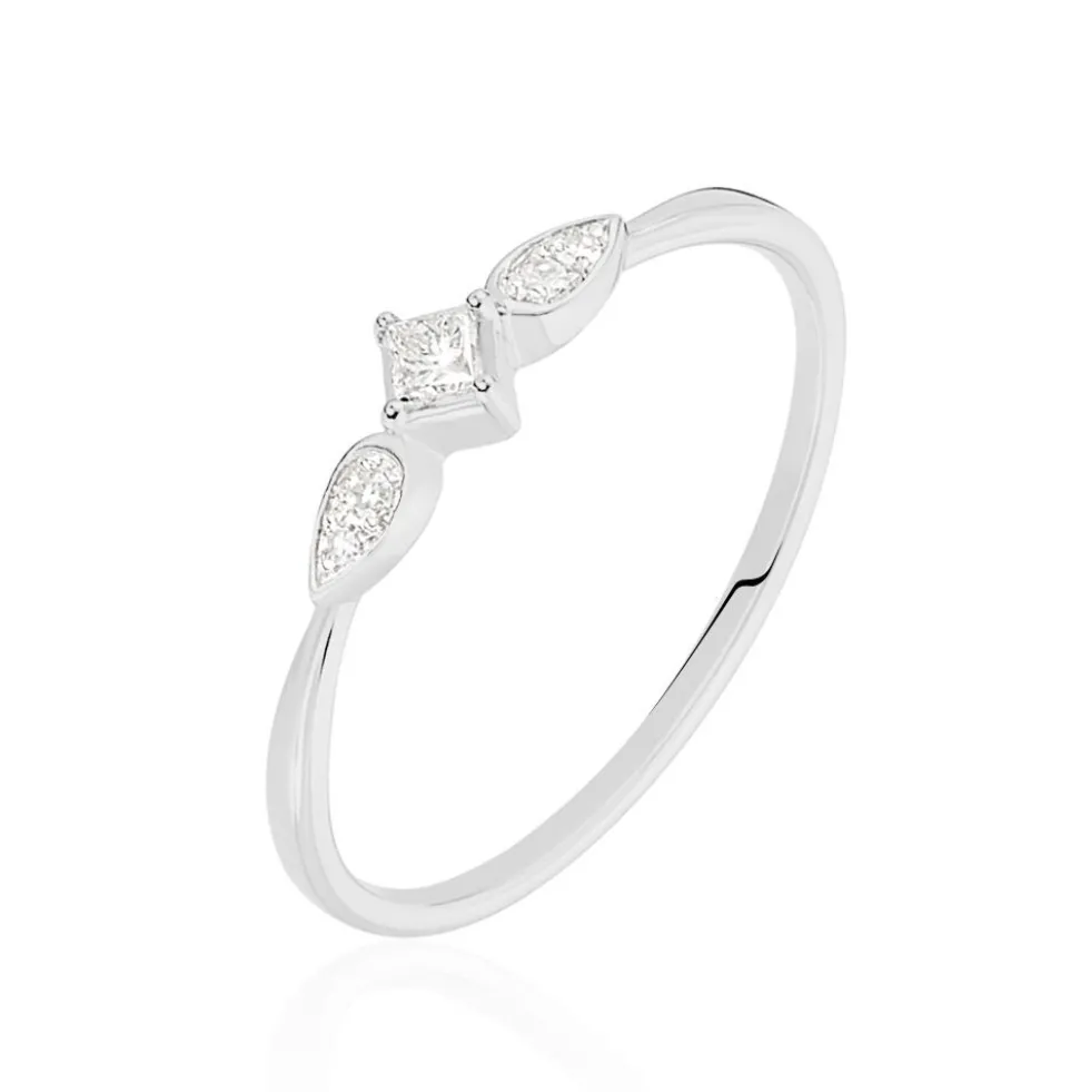 Bague Solitaire Alwyn Or Blanc Diamant