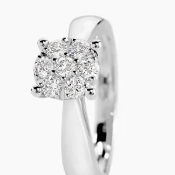 Bague Solitaire Charlene Or Blanc Diamant Synthetique