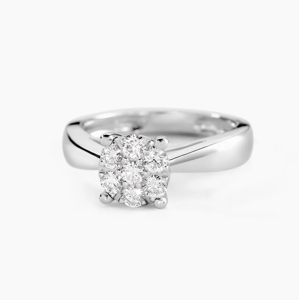 Bague Solitaire Charlene Or Blanc Diamant Synthetique